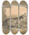 Triptych art skateboard deck of Samuel Howitt Fox And The Hedgehog Porcupine by Samuel Howitt (1756-1822)