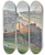 Triptych art skateboard deck of Barbara Bodichon Sketchbook_1 by Barbara Bodichon (1827-1891)