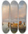 Triptych art skateboard deck of Giuseppe Canella A Venetian Scene With A Gondola On A Lagoon by Giuseppe Canella (1788-1847)
