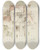 Triptych art skateboard deck of Charles Demuth Buildings Bermuda by Charles Demuth (1883-1935)