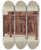 Triptych art skateboard deck of Geoffrey Holt Sideboard Mahogany by Geoffrey Holt (20-)