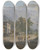 Triptych art skateboard deck of Jeanantoine Linck Vue Du Brezon Pris Prs De Bonneville by Jean-Antoine Linck (1766-1843)