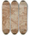 Triptych art skateboard deck of Jacques Callot Landschaft Rechts Auf Einem Hgel Ein Groer Turm Links Eine Baumpartie Und Einige Figuren by Jacques Callot (1592-1635)