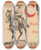 Triptych art skateboard deck of Frederic Remington Cuba In War Time By Richard Harding Davis Illustrated By Frederic Remington by Frederic Remington (1861-1909)