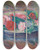 Triptych art skateboard deck of Jzef Pankiewicz Camellias In A Bowl by Jozef Pankiewicz (1866-1940)
