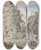 Triptych art skateboard deck of Carlo Labruzzi Ruins On The Right Of The Via Appia by Carlo Labruzzi (1748-1817)