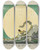 Triptych art skateboard deck of Dugald Stewart Walker She Tied My Boat To The North Star by Dugald Stewart Walker (1883-1937)