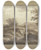 Triptych art skateboard deck of Andrea Locatelli Landschaft Mit Einem Hohlweg Und Mehreren Figuren by Andrea Locatelli (1695-1741)
