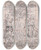 Triptych art skateboard deck of Hubertfranois Gravelot Design For A Frontispiece Shepherds With Flock by Hubert-Franois Gravelot (1699-1773)
