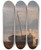 Triptych art skateboard deck of Anton Melbye Fischerboote Am Strand Im Abendlicht by Anton Melbye (1818-1875)