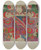 Triptych art skateboard deck of Charlotte Angus Hooked Rug by Charlotte Angus (1911-1989)