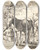 Triptych art skateboard deck of Pieter Van Laer Tre Heste Tv En Siddende Bonde by Pieter Van Laer (1592-1642)