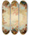 Triptych art skateboard deck of Mile Bin Dcor Plafonnant Ddi La Comdie by Emile Bin (1825-1897)
