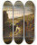Triptych art skateboard deck of Pietro Testa Alexander The Great Rescued From The River Cydnus by Pietro Testa (1612-1650)