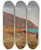 Triptych art skateboard deck of Jan Cigliski Sea View From The Journey To Crimea by Jan Ciaglinski (1858-1913)