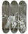 Triptych art skateboard deck of Francois Xavier Fabre Clombrote And Lonidas by Francois Xavier Fabre (1766-1837)