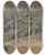 Triptych art skateboard deck of Friedrich Carl Von Scheidlin Study Of Cut Down Trees by Friedrich Carl Von Scheidlin (1822-1913)