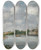 Triptych art skateboard deck of Eugne Boudin View Of The Port Of Saintvalrysursomme by Eugene Boudin (1824-1898)