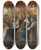 Triptych art skateboard deck of Benjamin West Hamlet Act Iv Scene V Ophelia Before The King And Queen by Benjamin West (1738-1820)