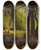 Triptych art skateboard deck of Thomas Moran Reception Of Dominique De Gourgues By The Indians by Thomas Moran (1837-1926)