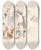 Triptych art skateboard deck of Charles Demuth Bermuda Landscape No 2 by Charles Demuth (1883-1935)
