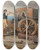 Triptych art skateboard deck of Johann Peter Krafft Knstlerfreunde Lsen Einen Kanonenschuss Auf Der Festung Michele Bei Ostia Ferdinand Jagemann Und Peter Krafft by Johann Peter Krafft (1780-1856)