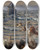 Triptych art skateboard deck of Ettore Tito Return Of Ulysses by Ettore Tito (1859-1941)