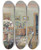 Triptych art skateboard deck of Hans Temple Saloninterieur by Hans Temple (1857-1931)