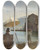 Triptych art skateboard deck of Thomas Fearnley The Painter And The Boy by Thomas Fearnley (1802-1842)