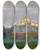 Triptych art skateboard deck of Jan Stanislawski St Michaels Monastery In Kyiv by Jan Stanislawski (1860-1907)