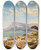 Triptych art skateboard deck of Karl Ritter Von Geist Blick Vom Cap Martin Gegen Monaco by Karl Ritter Von Geist (19-)