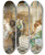 Triptych art skateboard deck of Eduard Veith Umkehr Zur Tugend by Eduard Veith (1856-1925)