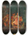 Triptych art skateboard deck of Carl Friedrich Moritz Mller Bauernhochzeit by Carl Friedrich Moritz Mller (1807-1865)