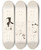 Triptych art skateboard deck of Arthur Bowen Davies Flowers by Arthur Bowen Davies (1862-1928)