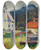 Triptych art skateboard deck of Wassily Kandinsky Kocheldorfkirche by Wassily Kandinsky (1866-1944)