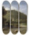 Triptych art skateboard deck of Goffredo Wals Landscape With The Rest On The Flight Into Egypt by Goffredo Wals (1595-1638)