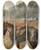 Triptych art skateboard deck of Isaac Israls Rotten Row Hyde Park by Isaac Israels (1865-1934)