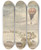 Triptych art skateboard deck of John Linnell Ascent Of Balloon From Burlington House Piccadilly From The Window At Mr B Palmers by John Linnell (1792-1882)