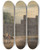 Triptych art skateboard deck of Henry Morton Gateway To Battle Abbey by Henry Morton (1807-1825)