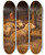 Triptych art skateboard deck of Anton Schrdl Schafe Im Stall by Anton Schrodl (1820-1906)