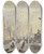 Triptych art skateboard deck of Bartholomeus Johannes Van Hove Schlittschuhlufer Auf Einer Gracht In Amsterdam by Bartholomeus Johannes Van Hove (1790-1880)