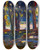 Triptych art skateboard deck of Wassily Kandinsky In The Park Of St Cloud Fall Ii by Wassily Kandinsky (1866-1944)