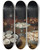 Triptych art skateboard deck of Osias Beert The Elder Dishes With Oystersfruit And Wine by Osias Beert The Elder (1580-1624)