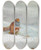 Triptych art skateboard deck of Archibald Thorburn Hard Times Partridges And A Hare by Archibald Thorburn (1860-1935)