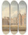 Triptych art skateboard deck of John Buckler South East View Of Hatfield House The Seat Of The Marquis Of Salisbury by John Buckler (1770-1851)