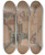 Triptych art skateboard deck of Amede Lynen The Bailiff by Amedee Lynen (1852-1938)