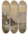 Triptych art skateboard deck of Johann Nepomuk Rauch Via Sistina Elmo by Johann Nepomuk Rauch (1804-1847)