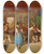 Triptych art skateboard deck of Anton Alois Kirchebner A Tyrolean Tavern In The Background Andreas Hofer Seated At A Table by Anton Alois Kirchebner (1823-1868)