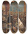 Triptych art skateboard deck of Wilhelm Marstrand Chr 4 Lader Bdlen Tage Ordenskden Og Svrdet Fra Falskneren Christopher Rosenkrantz by Wilhelm Marstrand (1810-1873)