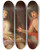 Triptych art skateboard deck of Giovanni Andrea Sirani Bacchus And Ariadne by Giovanni Andrea Sirani (1610-1670)